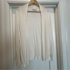 SOLD! Banana Republic White Linen Cardigan